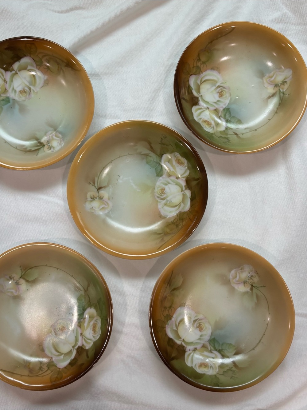 Vintage MvCo Handpainted in Prussia Set of 5 Small Dishes